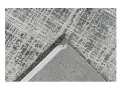 Outlet Meublorama Alfombra 170x120cm, diseño E109E en color plata - Confort y elegancia para su interior Gris