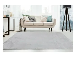 New Meublorama Alfombra 110x60cm, diseño E005N color plata - Confort y elegancia para su interior. Plateado