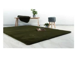 Meublorama Alfombra De Salón|Alfombra Infantil^Alfombra 290x200cm, diseño H008N en tono verde albahaca - Confort y elegancia para su interior. Verde pino