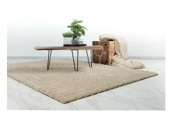 Discount Meublorama Alfombra 150x80cm, diseño H008Y en color - Confort y elegancia para su interior. Beige