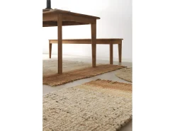 Outlet Alfombra yute y lana 180 cm diam. Marru00f3n