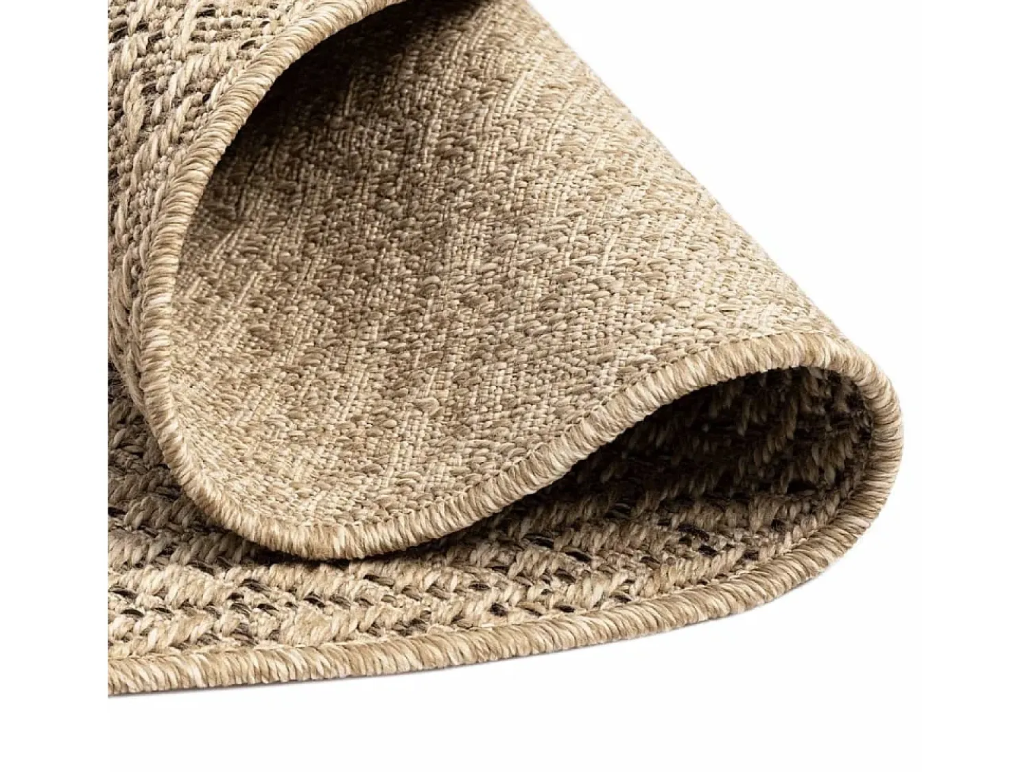 Discount Alfombra ZIZUR apariencia de yute interior y exterior 120 cm ES81927 Marru00f3n