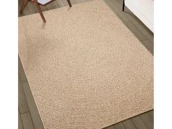 Online Clicnbuy Alfombra ZIZUR apariencia de yute interior exterior 240x340 cm Marru00f3n