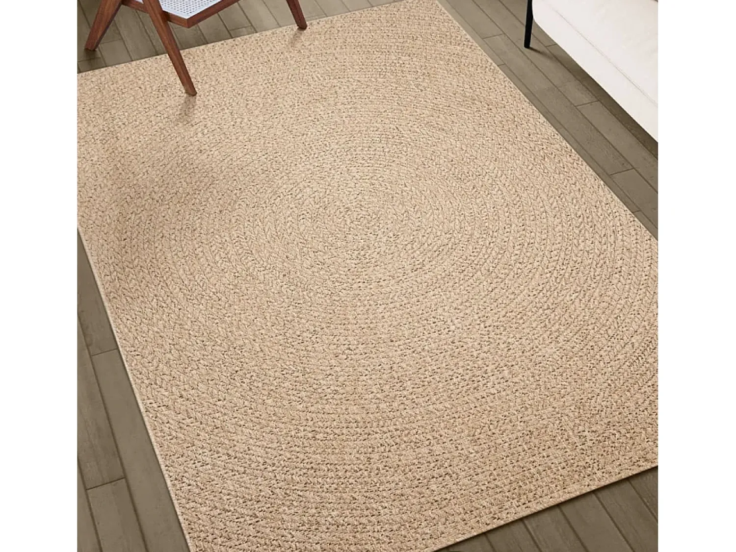 Online Clicnbuy Alfombra ZIZUR apariencia de yute interior exterior 240x340 cm Marru00f3n