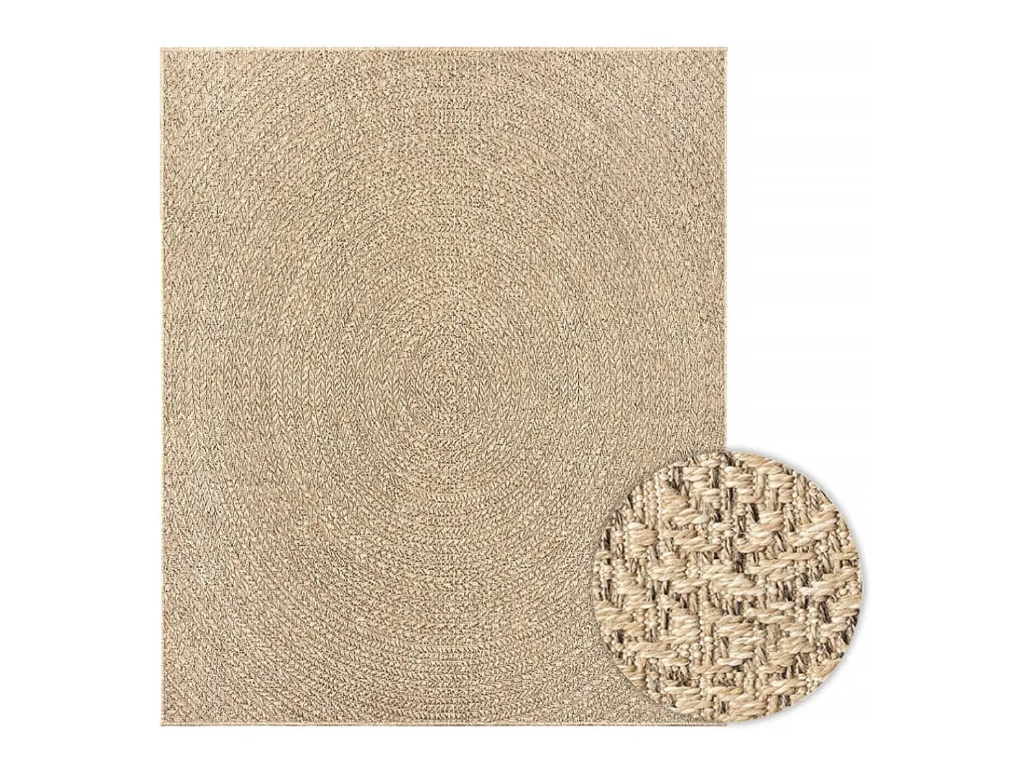 Online Clicnbuy Alfombra ZIZUR apariencia de yute interior exterior 240x340 cm Marru00f3n