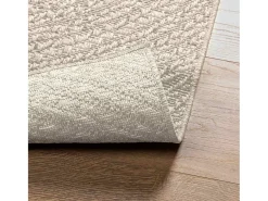 Hot Alfombra ZIZUR color crema 120x170 cm efecto yute interior y exterior Blanco