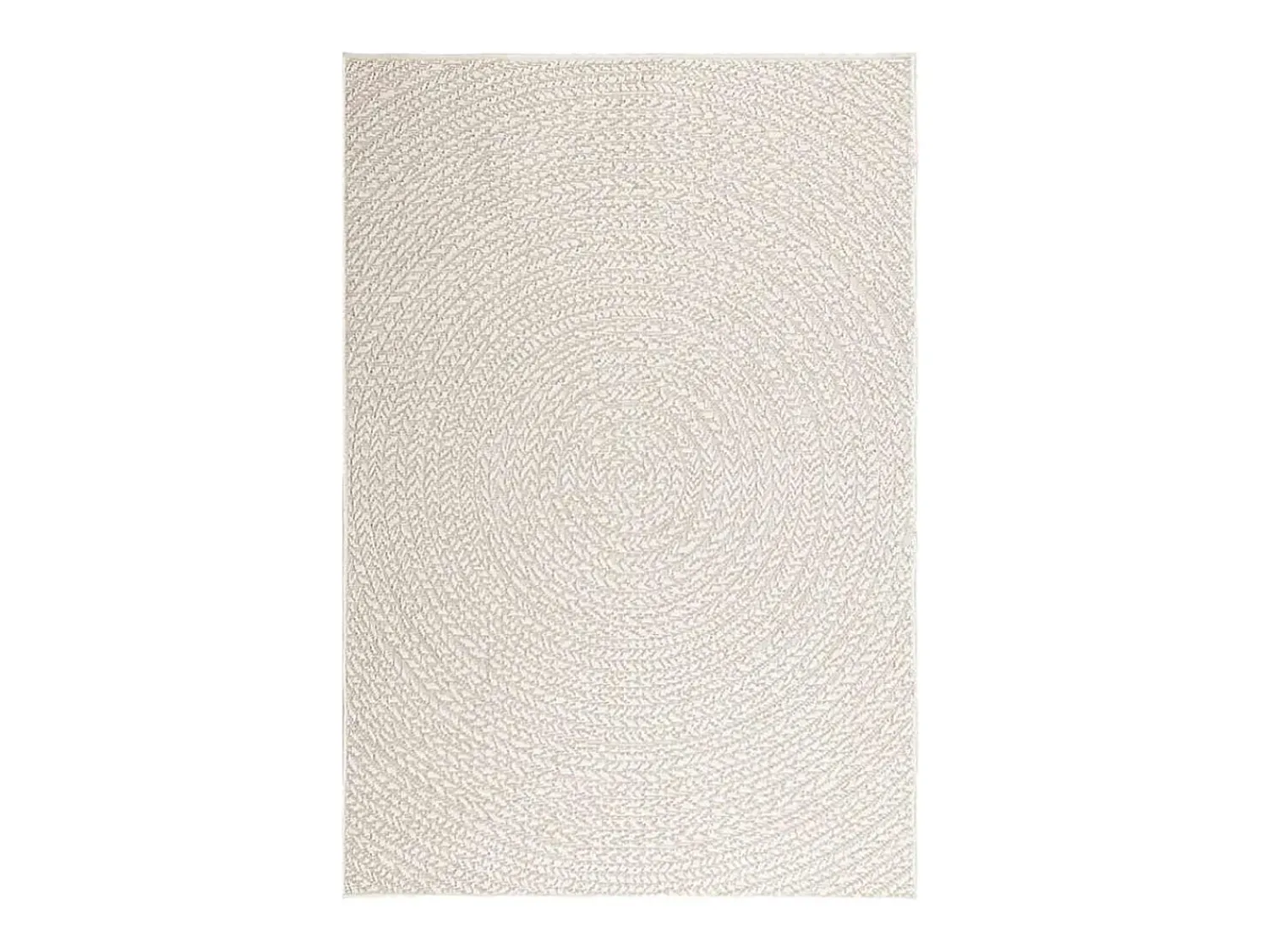 Hot Alfombra ZIZUR color crema 120x170 cm efecto yute interior y exterior Blanco