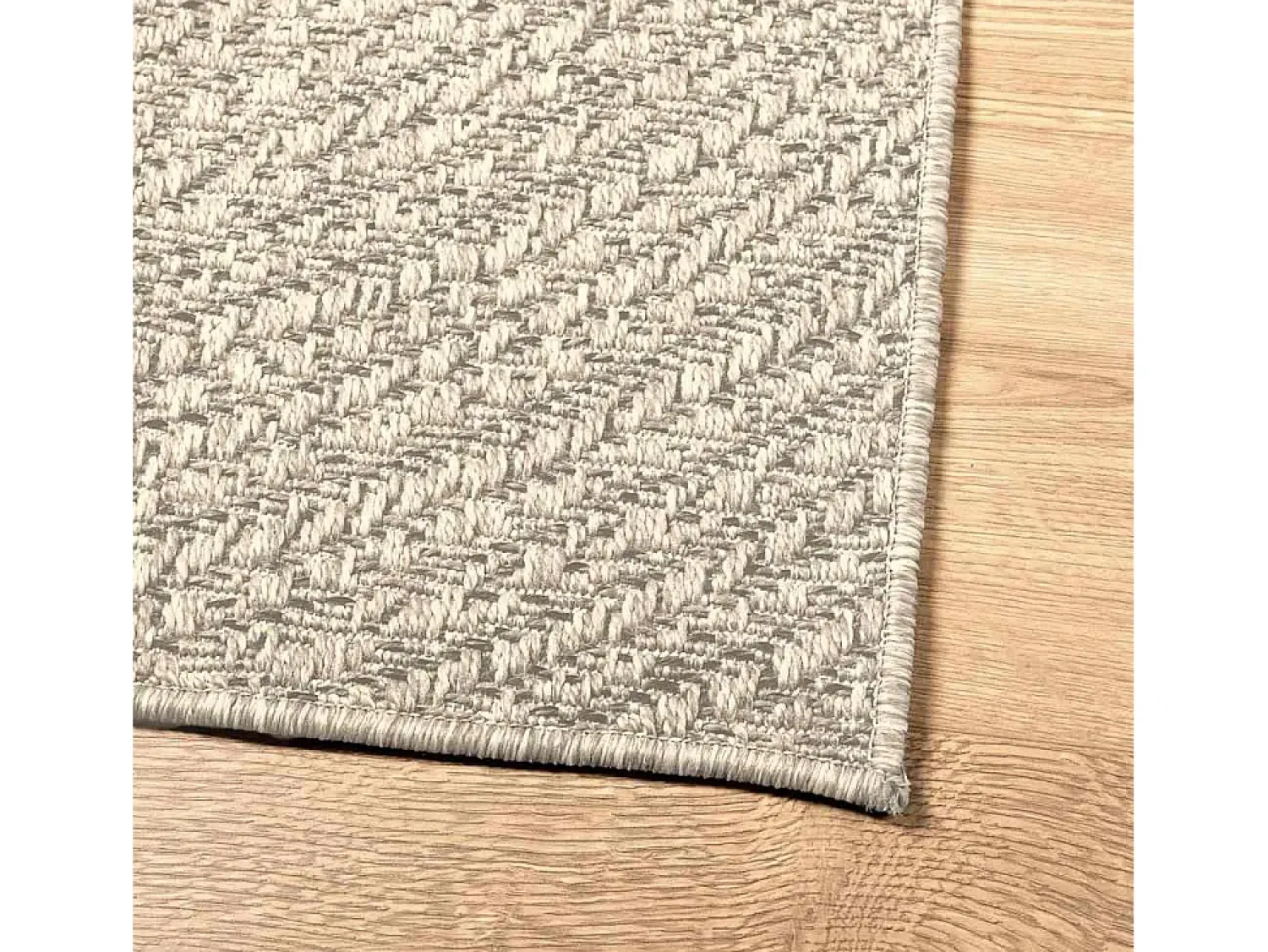 Hot Alfombra ZIZUR color crema 120x170 cm efecto yute interior y exterior Blanco