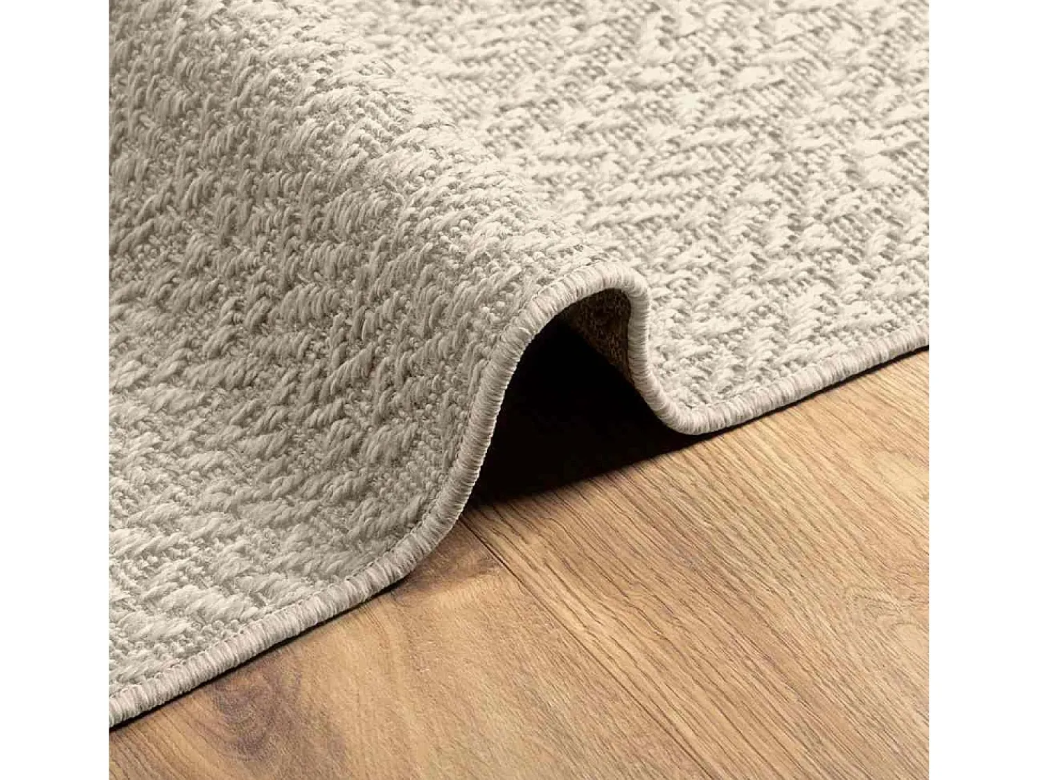 Hot Alfombra ZIZUR color crema 120x170 cm efecto yute interior y exterior Blanco