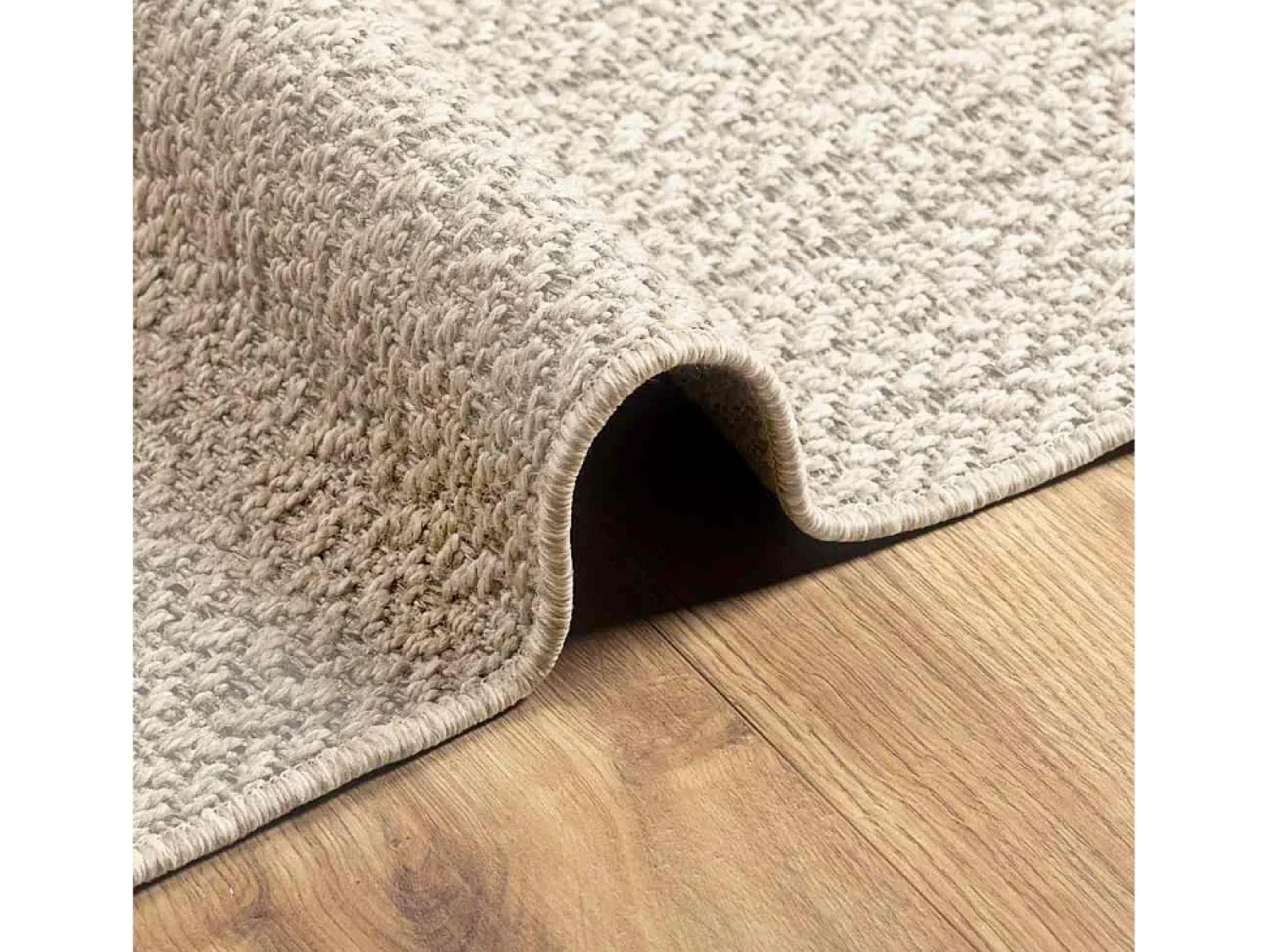 Sale Alfombra ZIZUR color crema 140x200 cm efecto yute interior y exterior Blanco