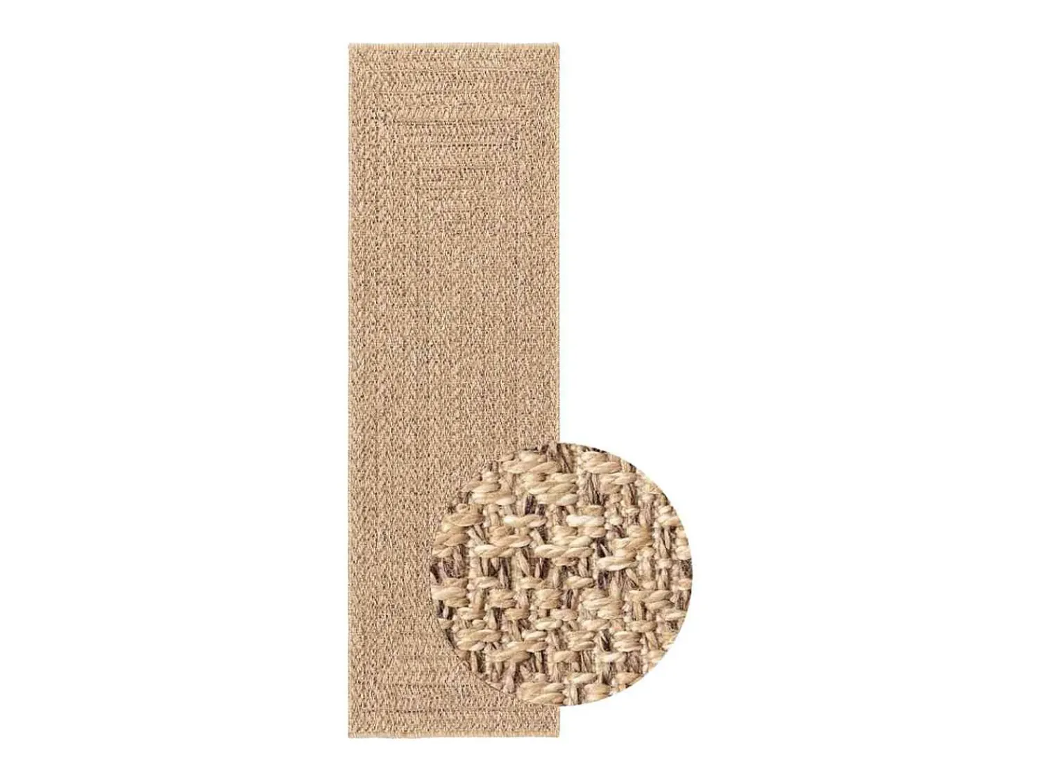 Best Alfombra ZIZUR 80x250 cm efecto yute para interior y exterior Marru00f3n