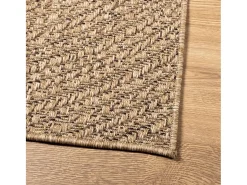 Outlet Alfombra ZIZUR 80x150 cm efecto yute para interior y exterior Marru00f3n