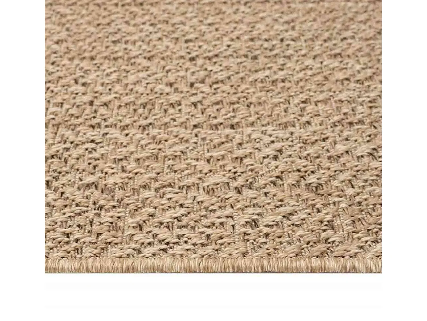 Outlet Alfombra ZIZUR 80x200 cm efecto yute para interior y exterior Marru00f3n