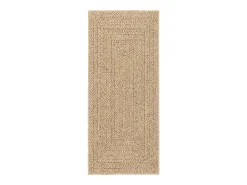 Outlet Alfombra ZIZUR 80x200 cm efecto yute para interior y exterior Marru00f3n