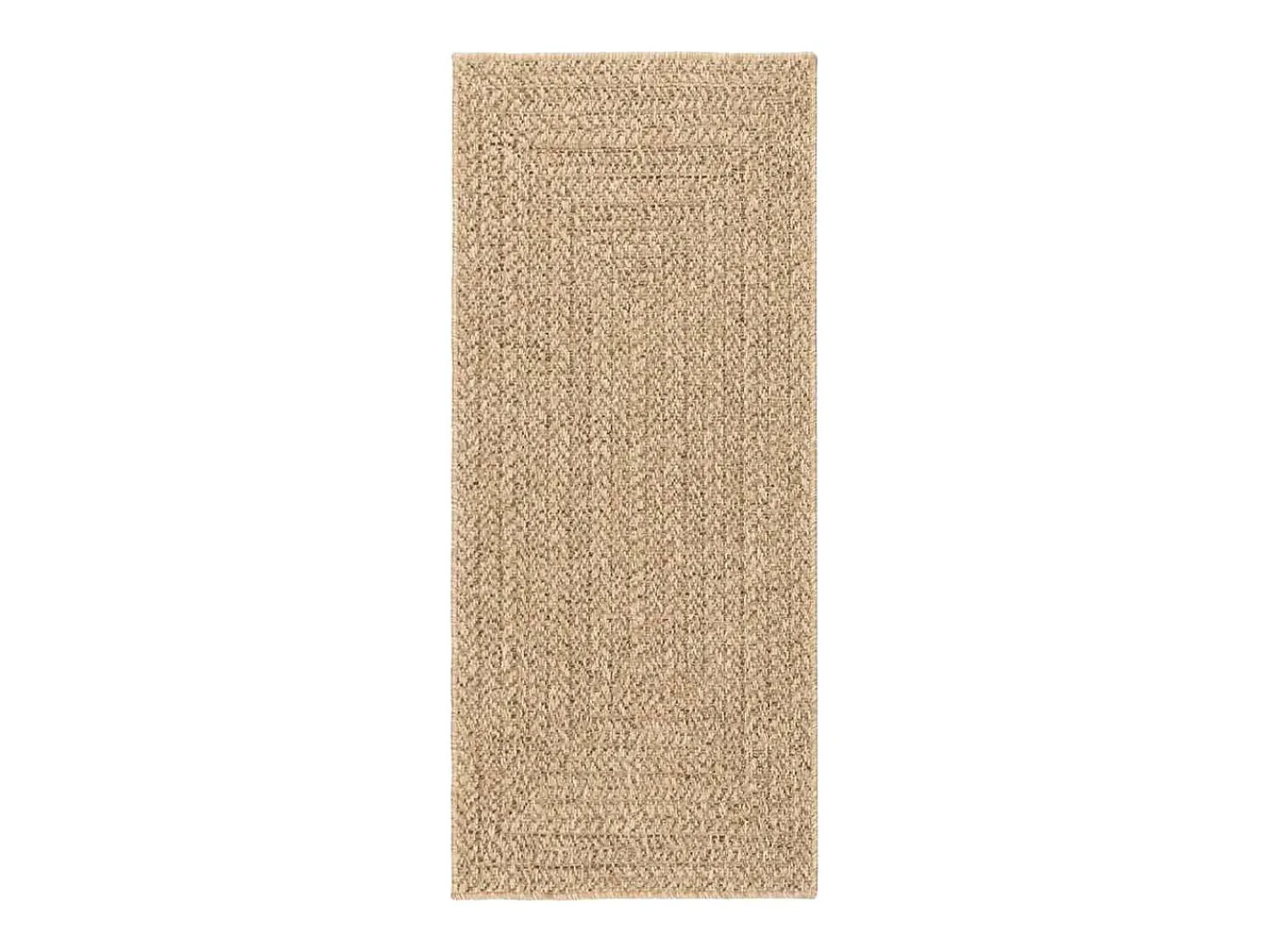 Outlet Alfombra ZIZUR 80x200 cm efecto yute para interior y exterior Marru00f3n