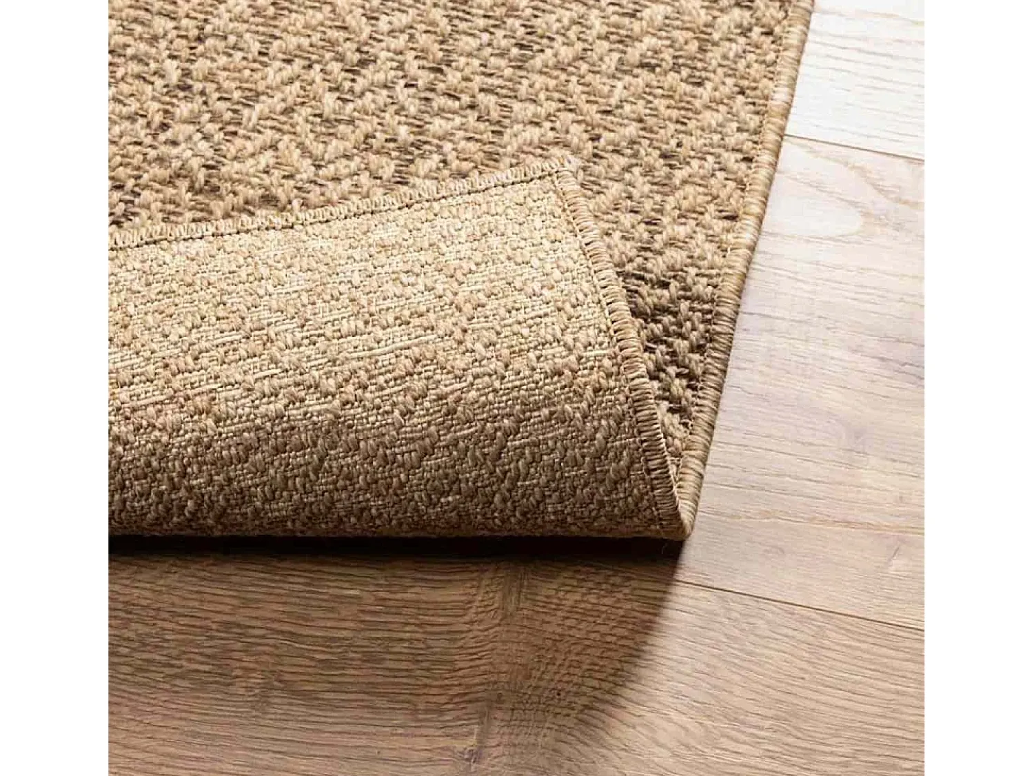 Best Alfombra ZIZUR 140x200 cm efecto yute para interior y exterior Marru00f3n