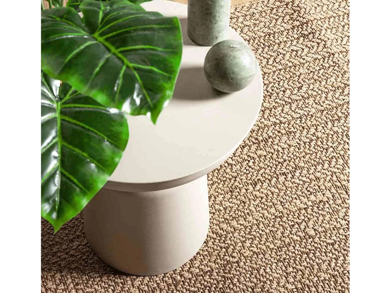 Best Alfombra ZIZUR 140x200 cm efecto yute para interior y exterior Marru00f3n