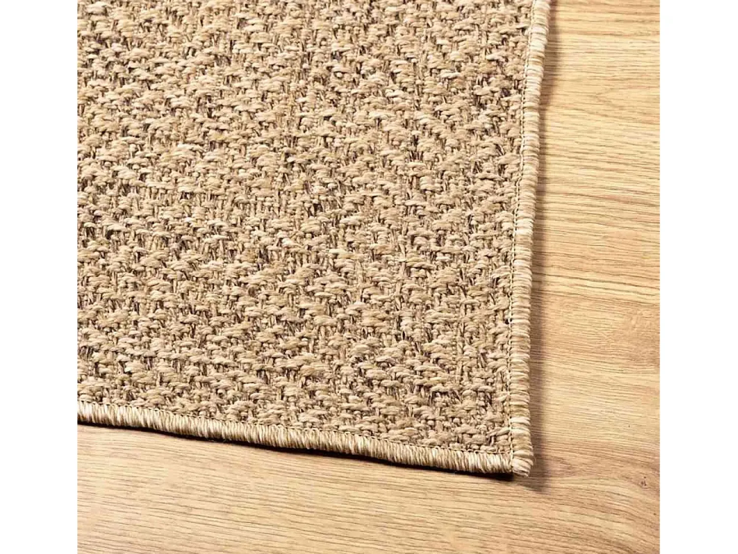 Best Alfombra ZIZUR 140x200 cm efecto yute para interior y exterior Marru00f3n