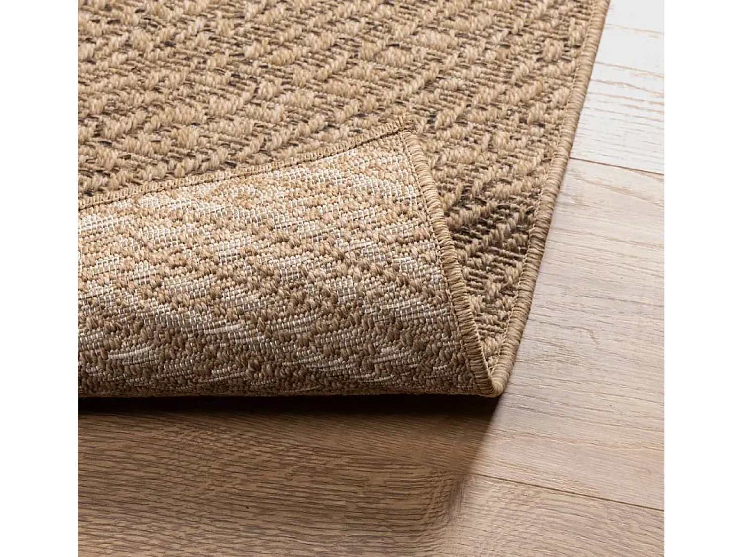 Online Alfombra ZIZUR 200x290 cm efecto yute para interior y exterior Marru00f3n