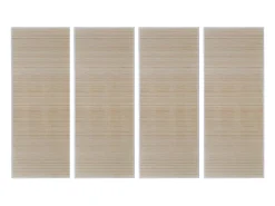 Alfombra De Cocina^Alfombras rectangulares Bambú natural 4 piezas 120x180 cm Beige