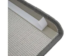 Alfombrilla para escalones MCW-G49 (juego de 15), media caña, gris