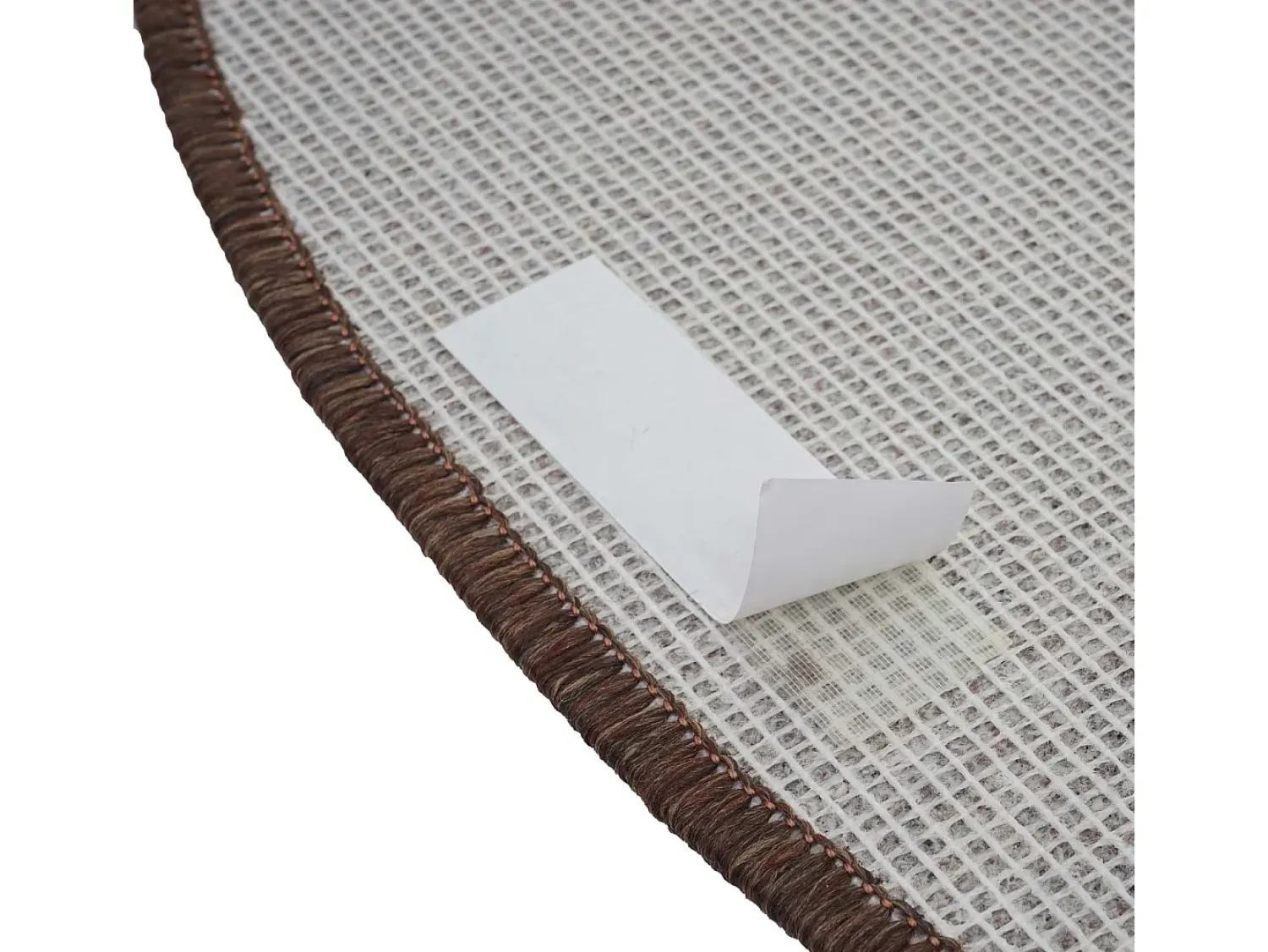 MCW Alfombrilla para escalones -G49 (juego de 15), media caña, marrón Marru00f3n