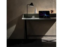 Homemania Antares - Lámpara de mesa LED de metal Negro