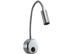 Aplique De Pared En Cromo 3w Serie Edgar Orientable