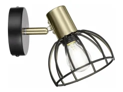 Aplique 1 luz modelo Bermeo acabado negro 19cm(alto) 16cm(ancho) 16cm(fondo