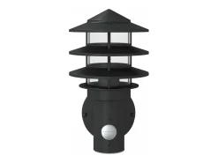 Aplique de exterior con sensor acero inoxidable negro ES208023