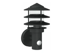 Aplique de exterior con sensor acero inoxidable negro ES208023