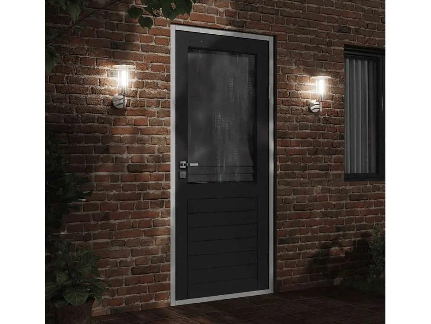 Aplique de exterior de acero inoxidable plateado ES760281