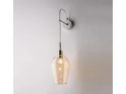 Online Aplique de hierro Ares con cristal pyrex ámbar 1 luz .14 P.21 BL273-AP1-AM Amarillo