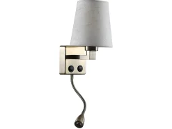 AKUNADECOR Aplique Para Pared^Aplique De La Serie Paulo Con Pantalla Beis 3w De Doble Encendido Beige