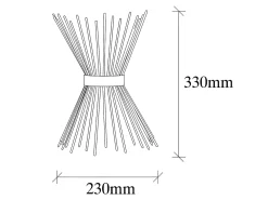 OZAIA Aplique Para Pared^Aplique de metal - lámpara Alt. 33 cm - - KIRPI Dorado