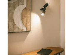 Aplique de Pared Aluminio Aritz 2 Focos Negro