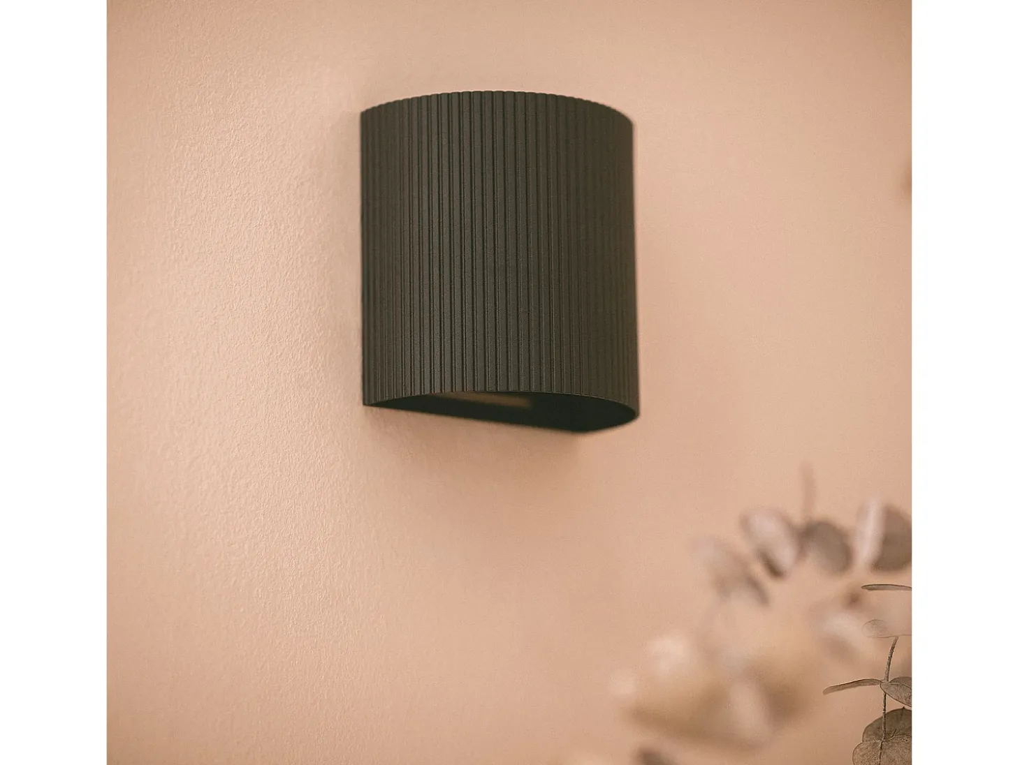 Aplique de Pared Aluminio Aritz Negro