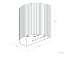 Aplique de Pared Aluminio Aritz Negro