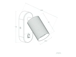 Aplique de Pared Aluminio Aritz 1 Foco Blanco