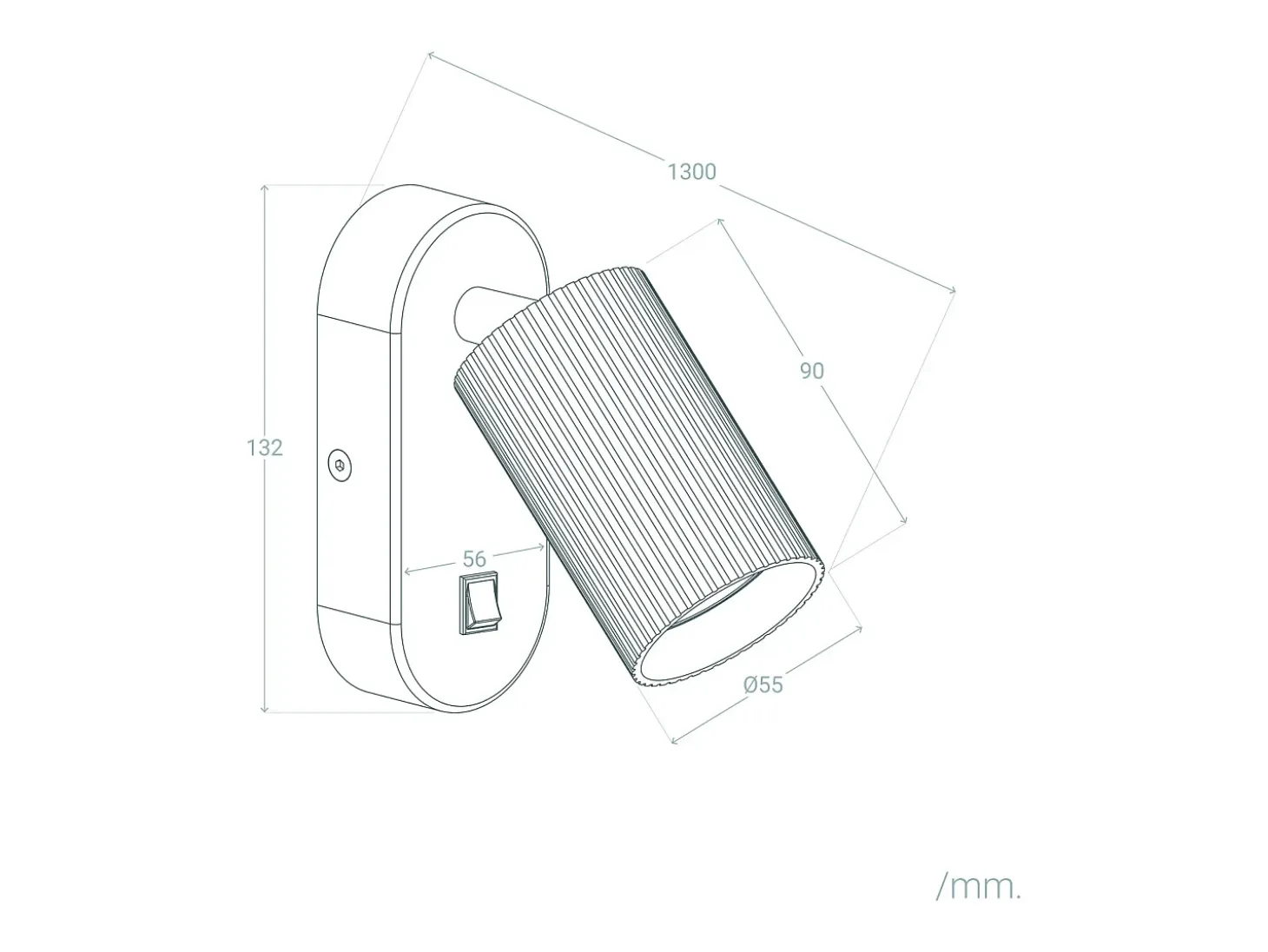 Aplique de Pared Aluminio Aritz 1 Foco Blanco