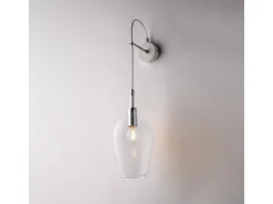 Aplique Para Pared^Aplique de pared Ares de hierro con cristal pyrex 1 luz .14 P.21 BL273-AP1-TR Transparente