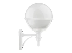 Sale Aplique de pared CLIC CLAC GLOBO estilo clásico - Alt. 40 cm x D.ø27 cm - E27 42W - poliamida - esfera policarbonato - ip44 - Blanco