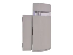 Aplique de pared de exterior semicilíndrico aluminio ES644968 Gris