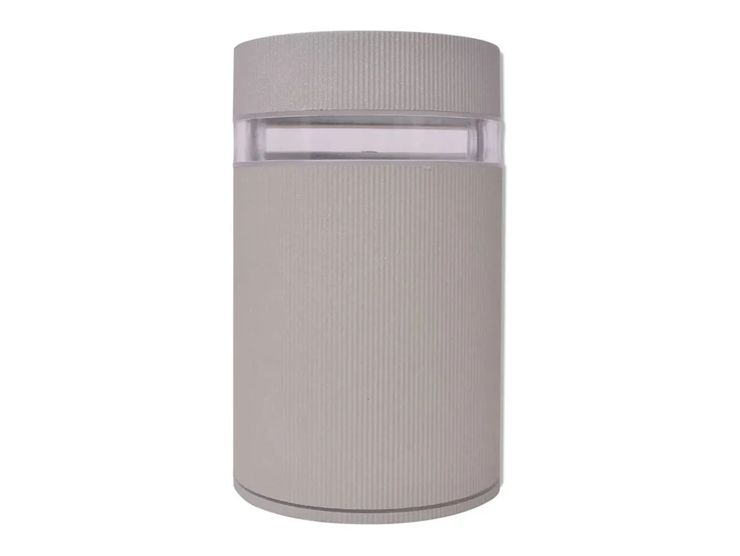 Aplique de pared de exterior semicilíndrico aluminio ES644968 Gris