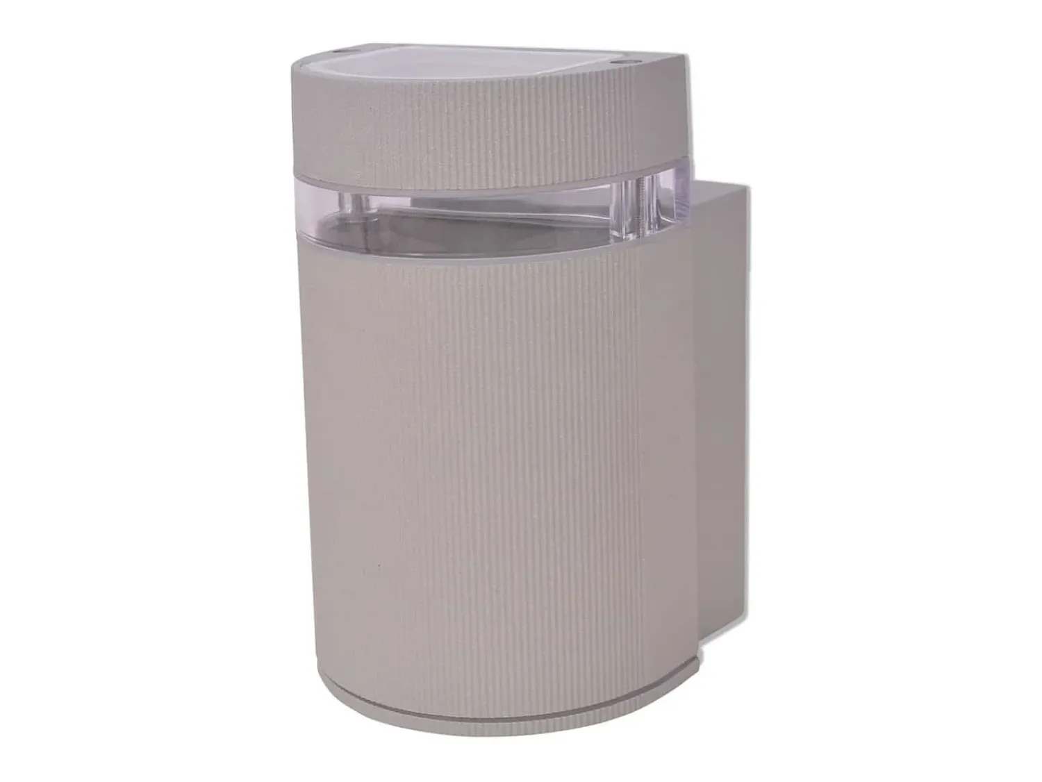 Aplique de pared de exterior semicilíndrico aluminio ES644968 Gris