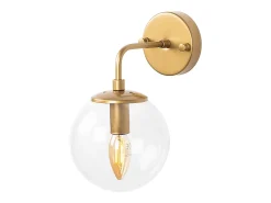 OZAIA Aplique Para Pared^Aplique de pared de metal con globo - D. 15 x 27 cm - - BARLATI Dorado