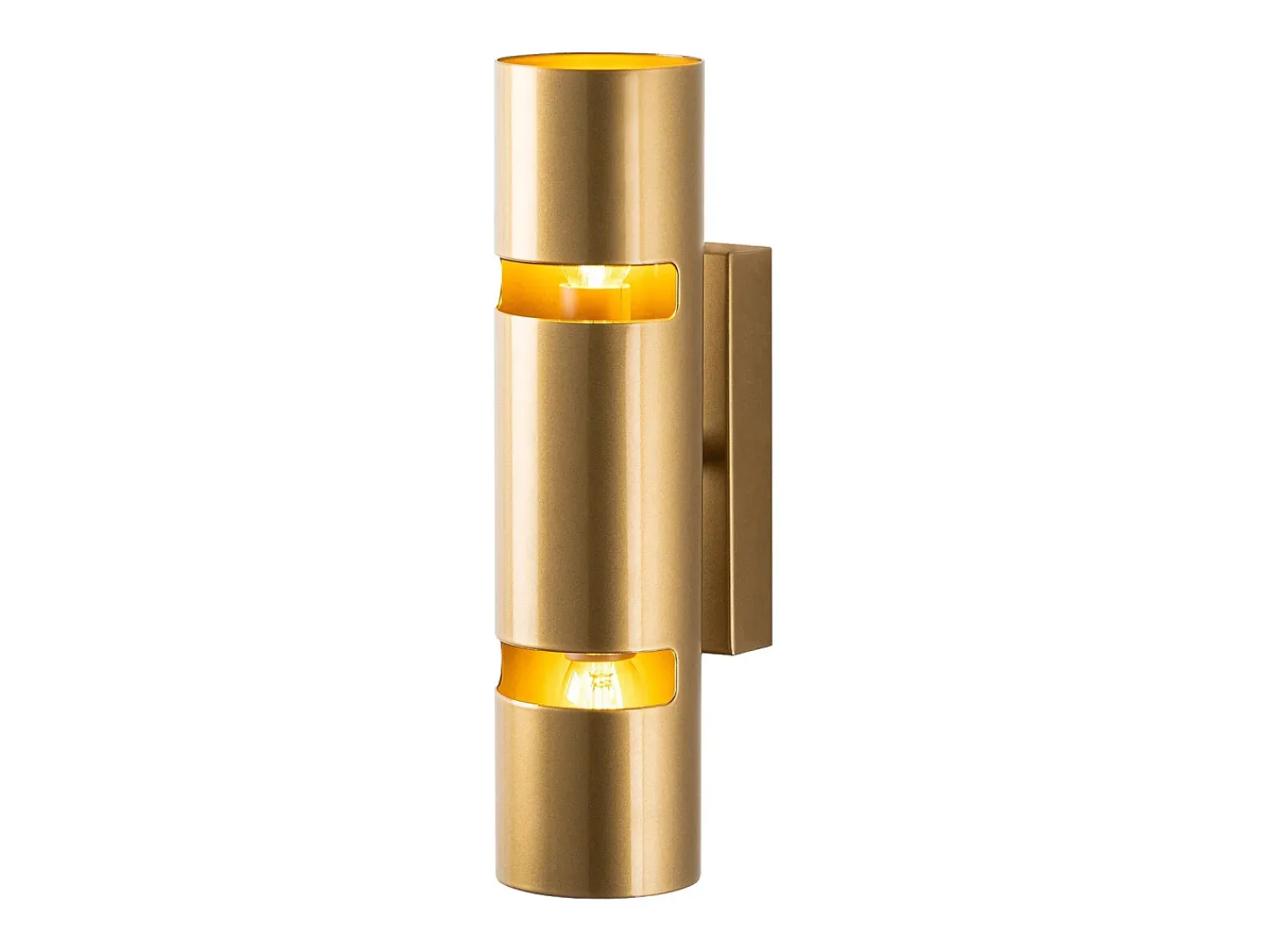 Outlet OZAIA Aplique de pared de metal - Alt. 30 x D. 8 cm - LYORA Dorado