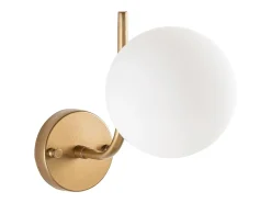 Aplique de pared en metal dorado con globo - D. 15 cm - ORBEA