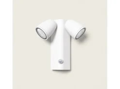 Aplique de Pared Exterior LED 12W Aluminio con Sensor de Movimiento PIR Abel Dos Focos Blanco