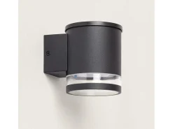Aplique de Pared Exterior Solar LED Aluminio Draco Negro